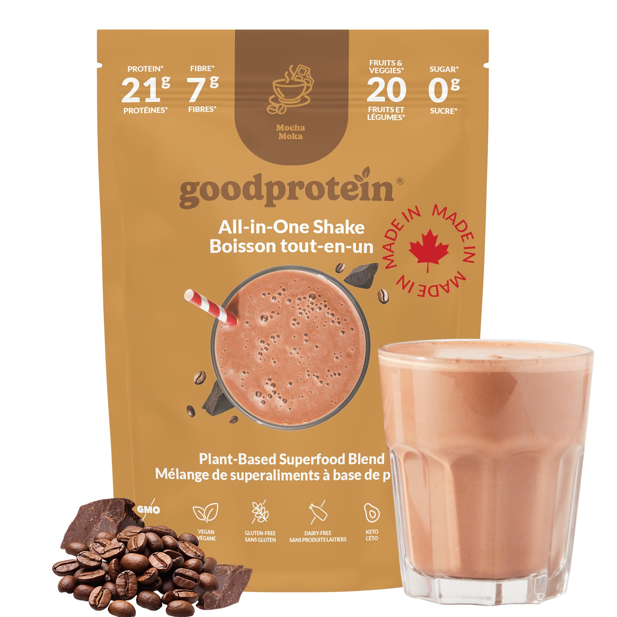 Good Protein - Mocha - Vegan Plant-Based Protein Powder - 440g