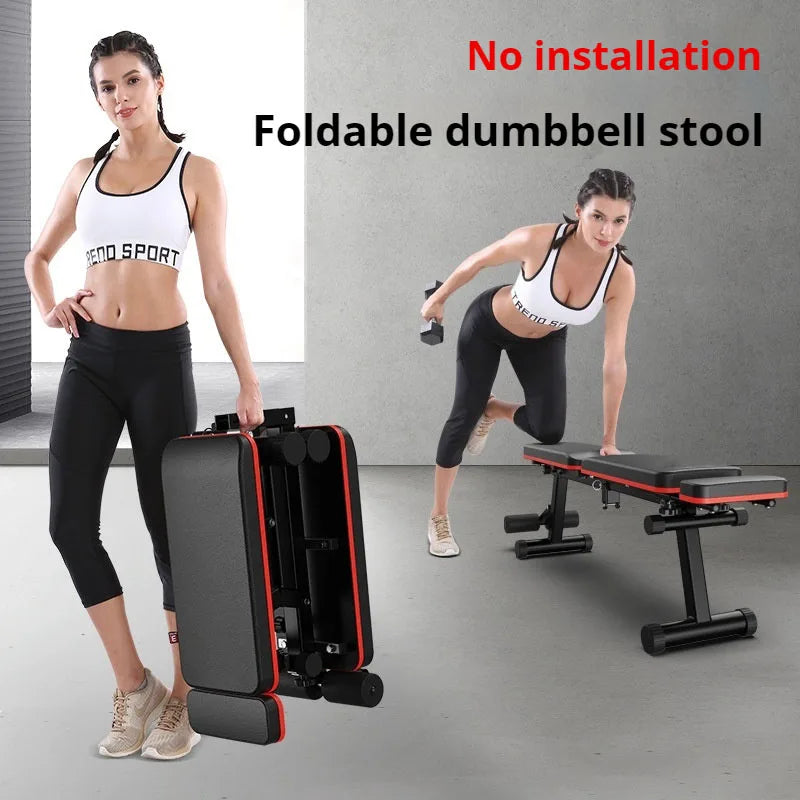 Multifunctional Folding Fitness Bench Stool