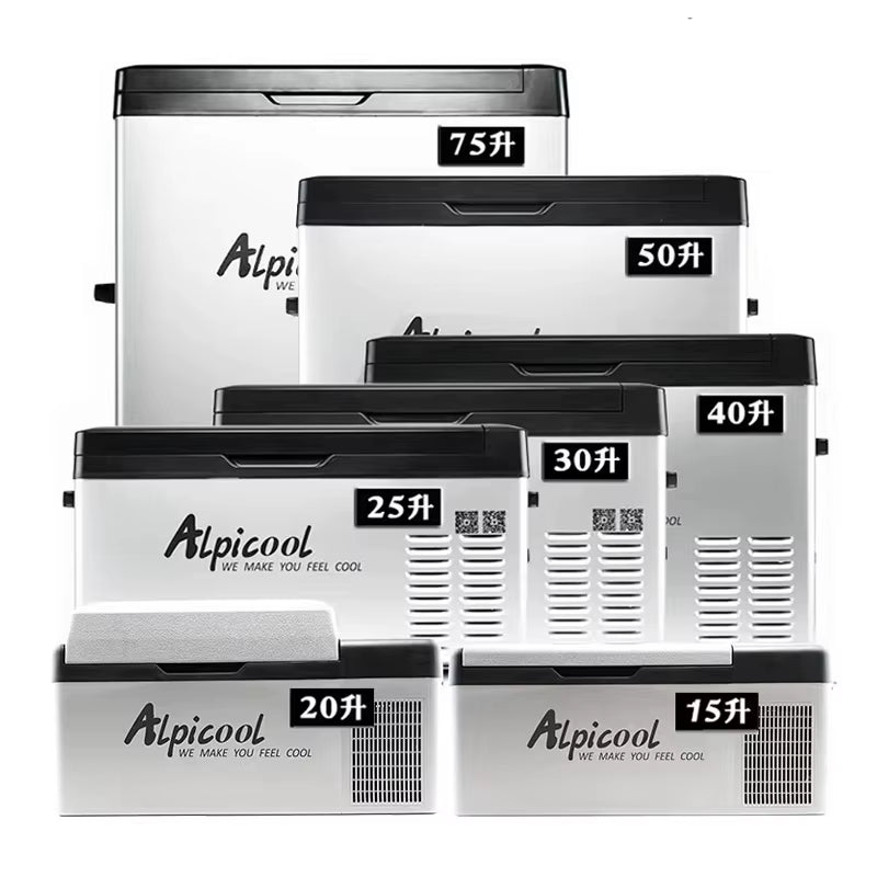 Alpicool 25L Car Refrigerator 12V24V Car Fridge Compressor Refrigeration Portable Cooler 220V Car Home LED Truck Freezer