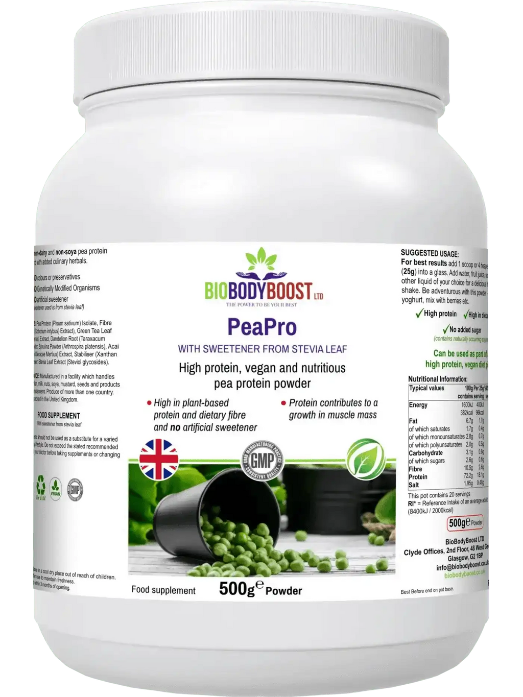 PeaPro - High Protein Vegan Pea Protein Powder
