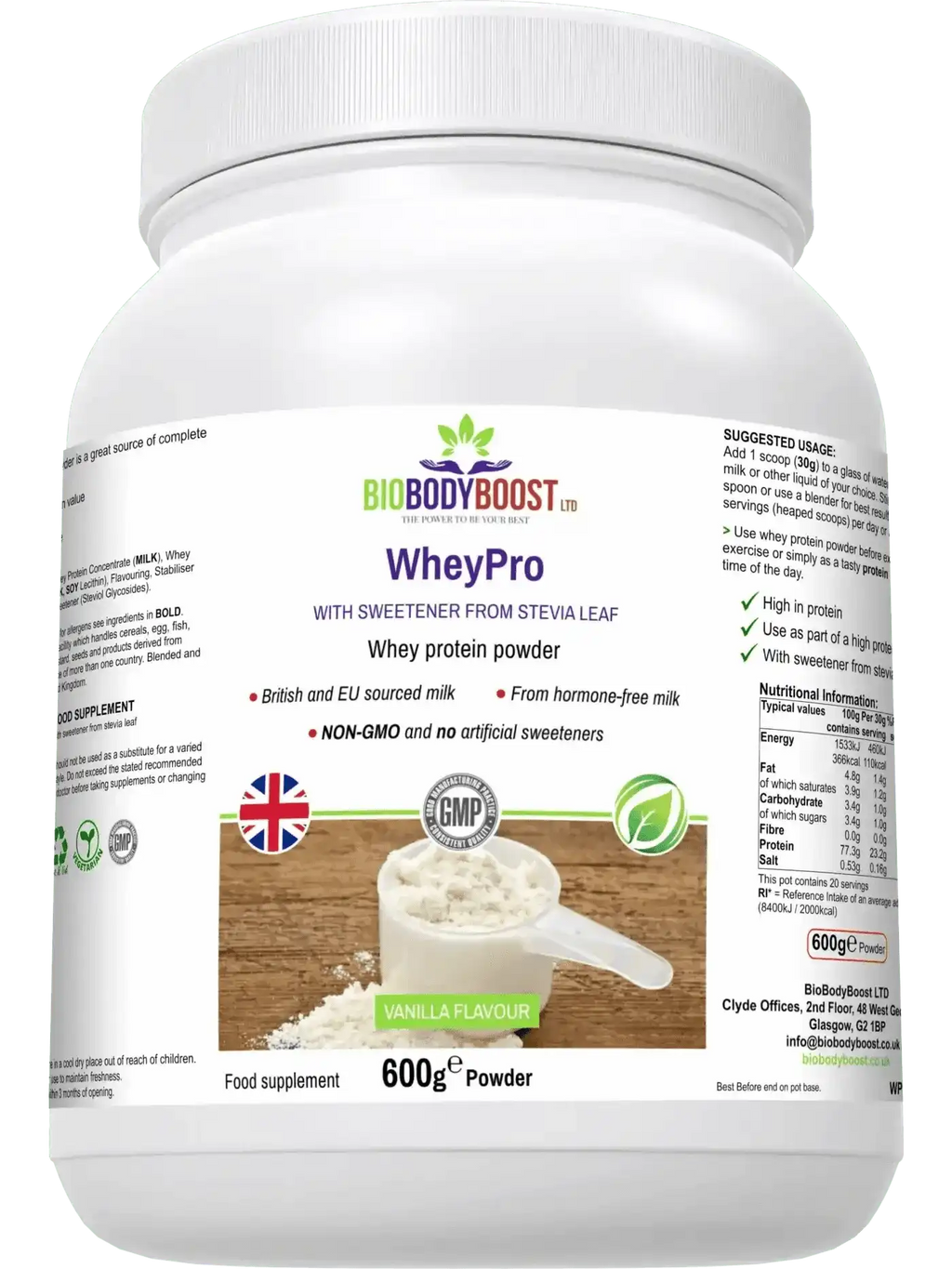 WheyPro Vanilla - Whey Protein Powder